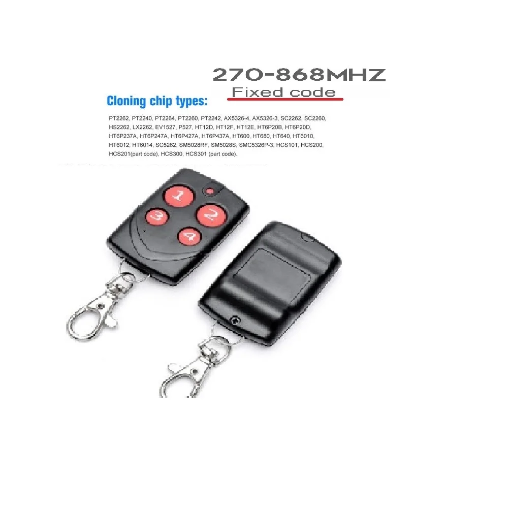 

Multi Frequency Copy RF 270-868mhz Code For Garage Door Remote Control Duplicator Fixed Code Remote Controller 433 315 868 mhz