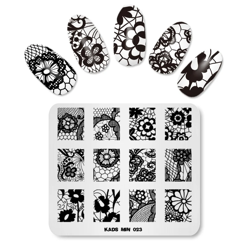 KADS Новое прибытие мин штамп милый мультфильм кружева цветок шаблон изображения