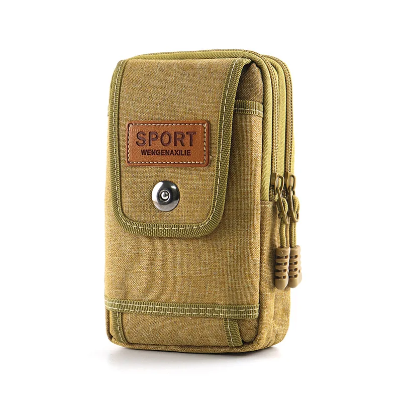 universal canvas waterproof mobile phone bag for samsungiphonehuaweinokiaxiaomimoto wallet case belt pouch coin purse cover free global shipping