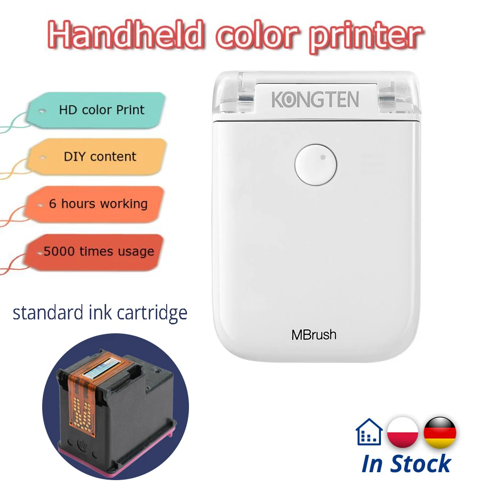 В наличии Mbrush беспроводной Bluetooth мини принтер портативный тату логотип Мобильный