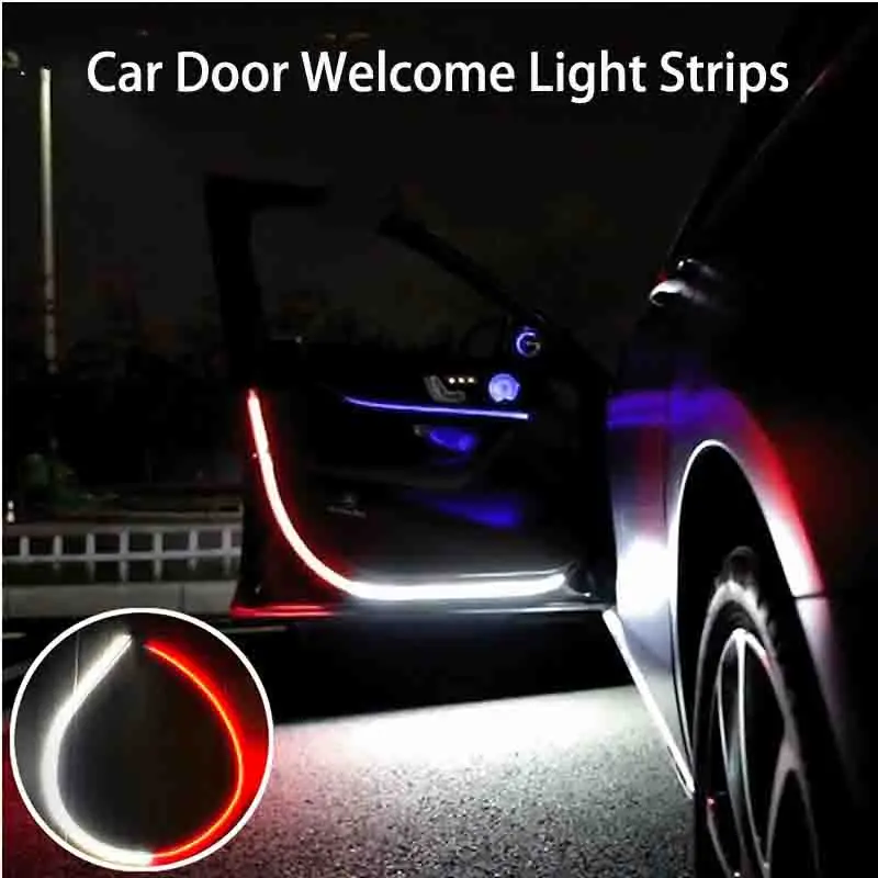 

2021 NEW Car Door Welcome Strips Strobe Light For Peugeot 307 206 308 407 207 2008 3008 508 406 208 Mazda 3 6 2 CX-5 CX5 CX-7