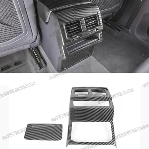 carbon fiber car armrest anti-kick vent rear trim panel for volkswagen touareg vw cr 2018 2019 2020 2021 2022 interior accessory