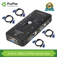 pzzpss 4 port kvm switch usb 2 0 vga splitter mouse printer keyboard pendrive share switcher 1920 1440 vga switch box adapter
