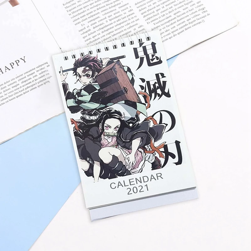 

Anime Cartoon Demon Slayer Blade New 2021 Desk Calendar Calendar Kadomon Tanjiro Nidouzi Desk Decoration
