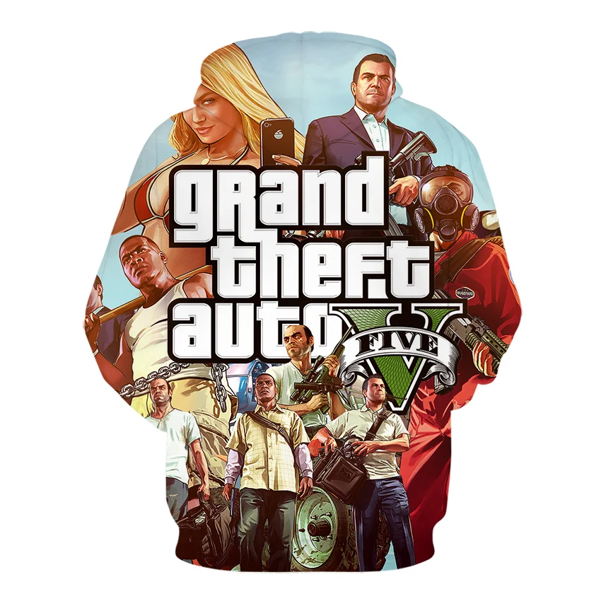 Модные мужские толстовки флисовая куртка Grand Theft Auto Game GTA 5 осень зима дизайнер известный бренд Мужская мода пальто