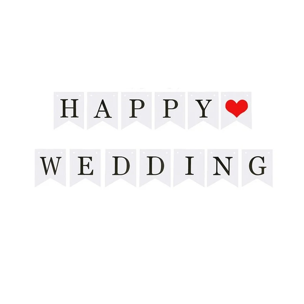 Винтаж Свадебные гирлянды из флагов для молодоженов Photo Booth Реквизит Свадебная