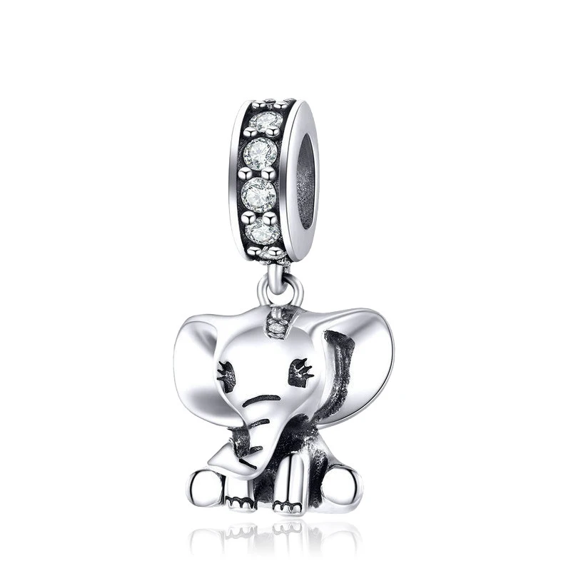 Бусина-Шарм Кот и слон для браслета Pandora | Украшения аксессуары