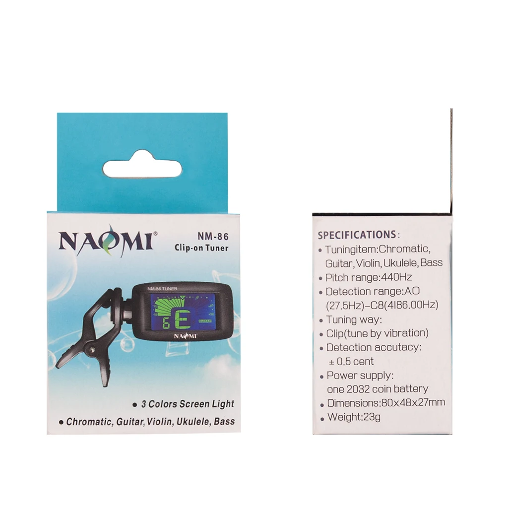 NAOMI Tuner NM-86 цифровой хроматический с зажимом на тюнере для гитары бас укулеле Скрипка аксессуары для гитары Новинка