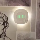 Светодиодный ночсветильник с датчиком движения, цифровой дисплей времени, часы, лампа для спальни и ванной