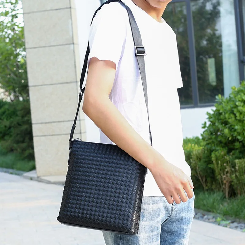 New Design Men's Microfiber Synthetic Leather Business Briefcase Casual Shoulder Crossbody Bag Messenger Laptop Bag Travel Bag