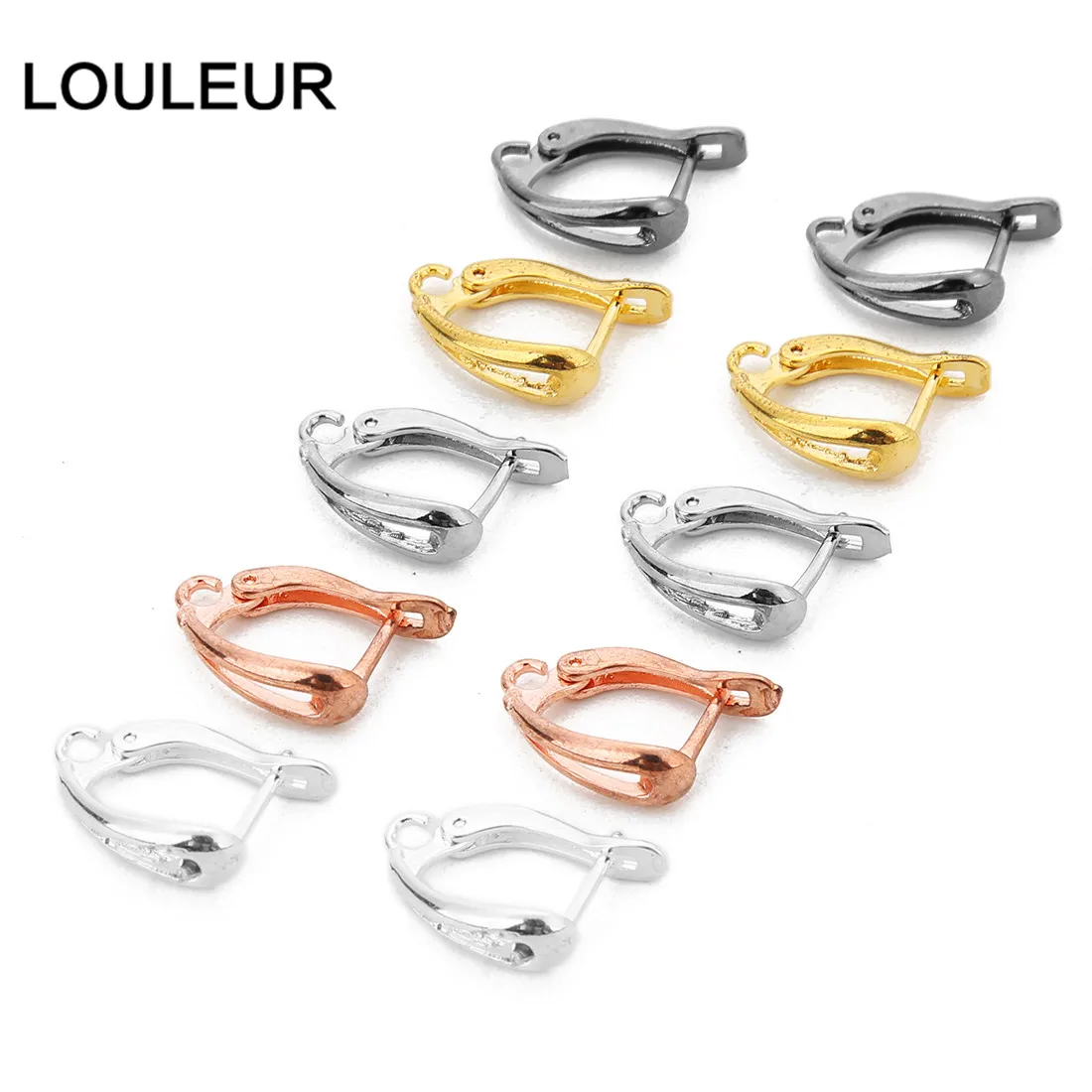 

10pcs French Hoop Lever Back Open Loop Earring Hook Clasps Settings For DIY Jewelry Making Findings Accessories Supplies Wholesa
