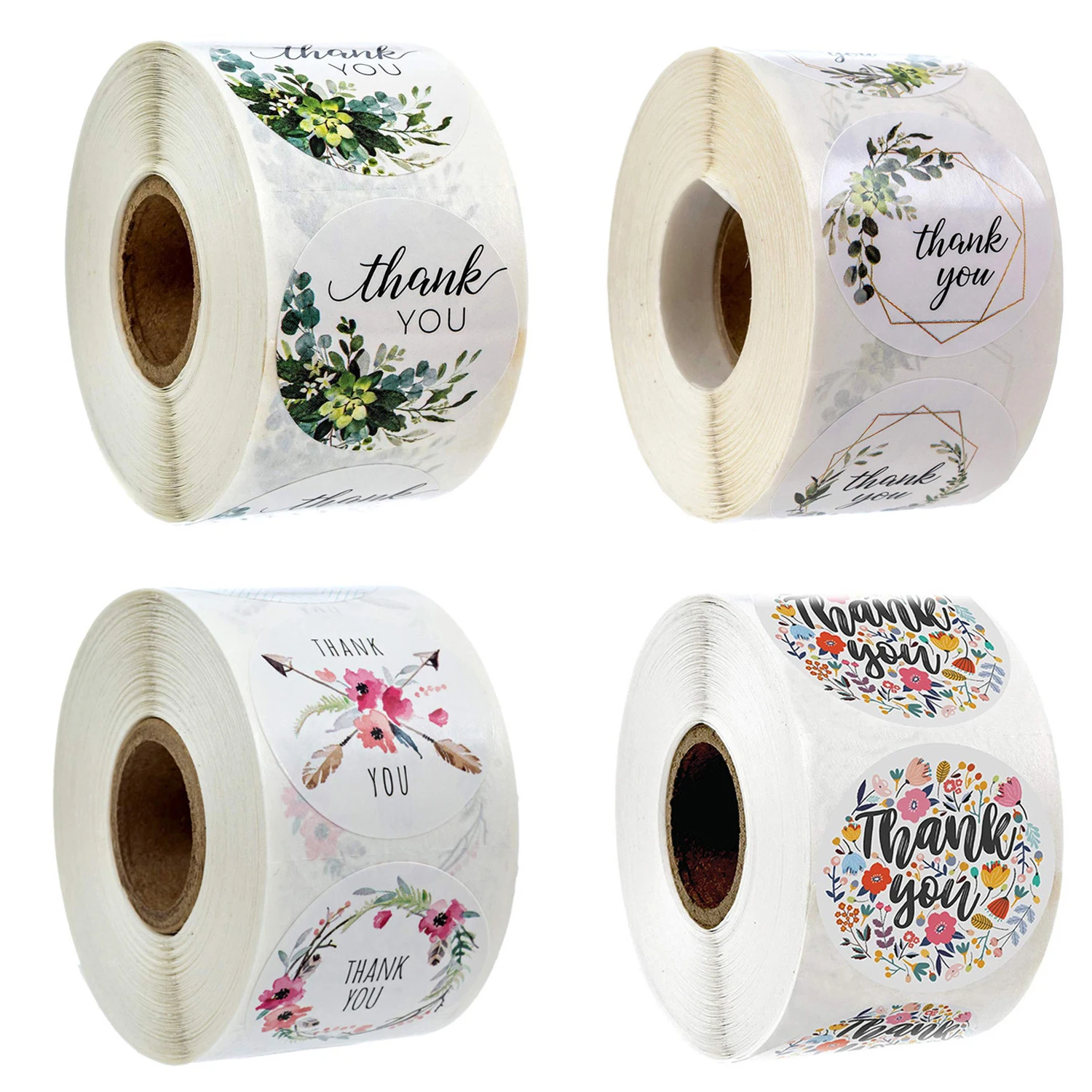 

500 Pcs 1Inch Gift Sealing Thank You Stickers Christmas Design Scrapbooking Festival Birthday Party Wedding Decorations Labels