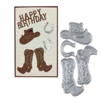 hat and shoes metal cut dies stencils for scrapbooking stampphoto album decorative embossing diy paper cards