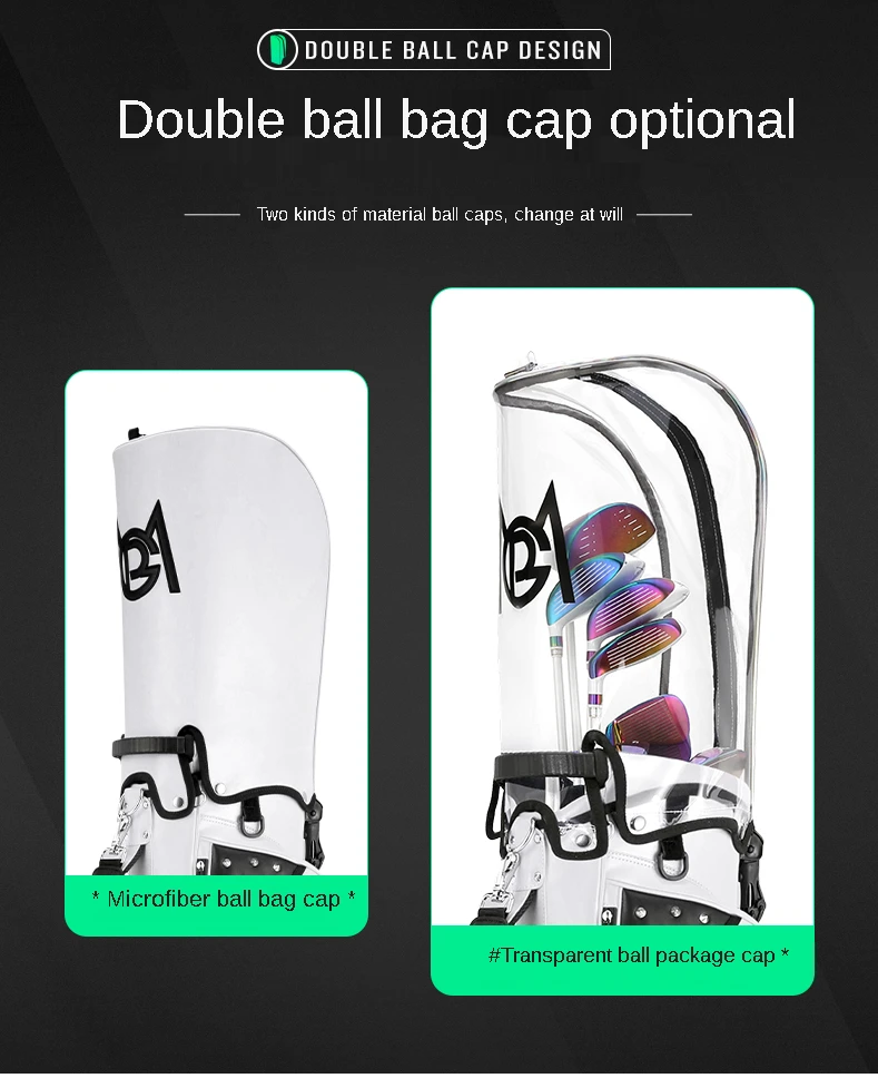 Pro Extend Korea Rivet Rack Bag PGM Golf Women Transparent Cap Waterproof High Capacity Club Lady Triangle Stable Stand Ball Bag