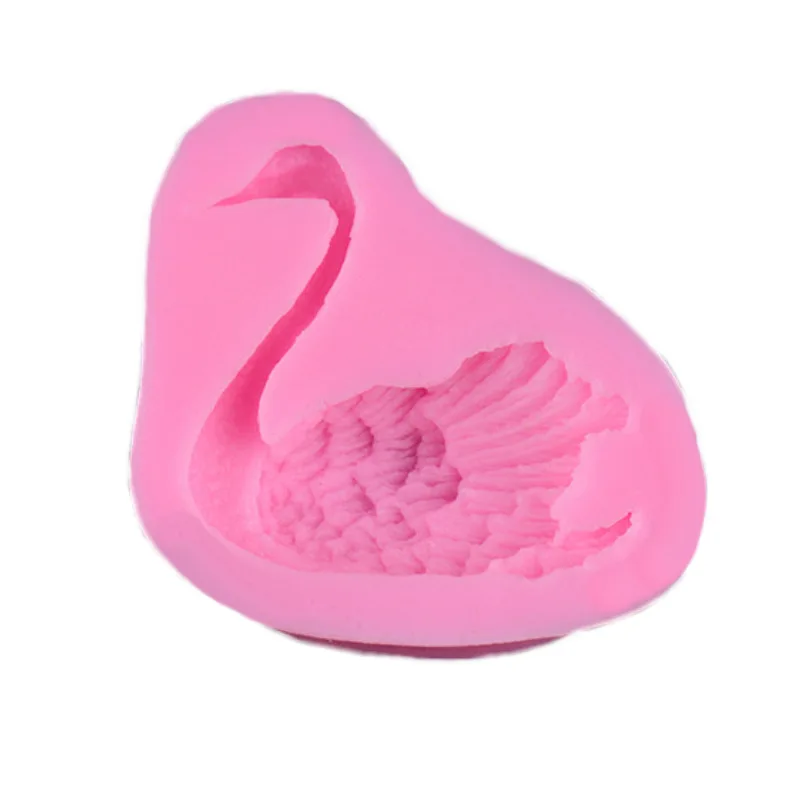 Силиконовая форма 3D лебедя сделай сам милая для мыла торта капкейков желе конфет