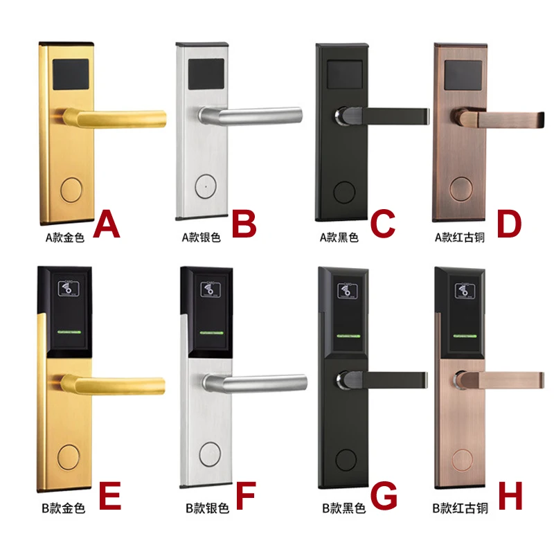 Цветная электрическая дверная ручка замок RFID для гостиницы магазина офиса школы
