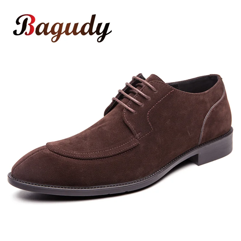 

Retro Men Leather Formal Shoes Pointed Leather Shoes Fashion Business Office Elegant Footwear for Male Oxford Wedding Dress Shoe