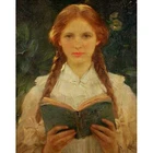 Алмазная 5D картина сделай сам для девушек, чтения книги, полная вышивка, вышивка крестиком, мозаика, Наборы для творчества, домашний декор, рождественский подарок