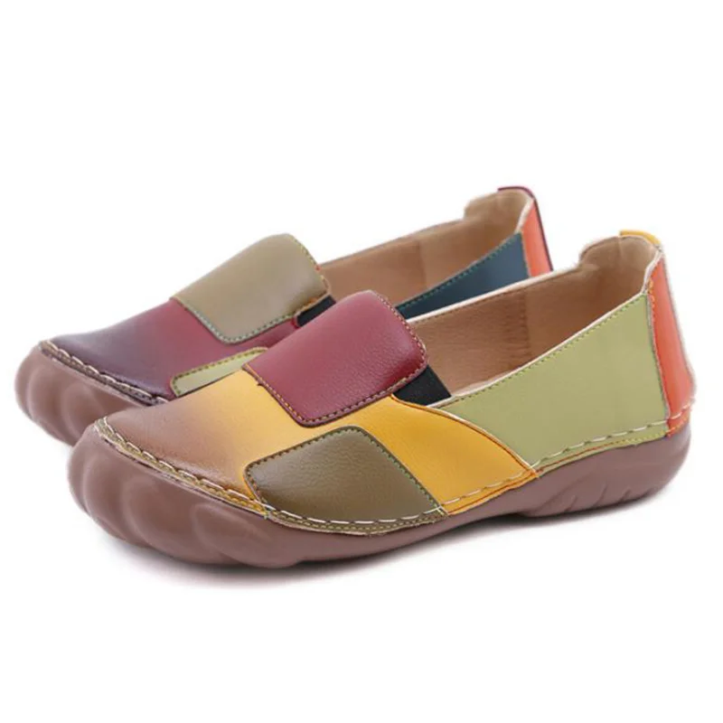 

Women Loafers 2021 Spring Casual Flat Shoes Summer Slip-On Sneakers Moccasins For Women Patchwork Female Ladies Woman Plus Size