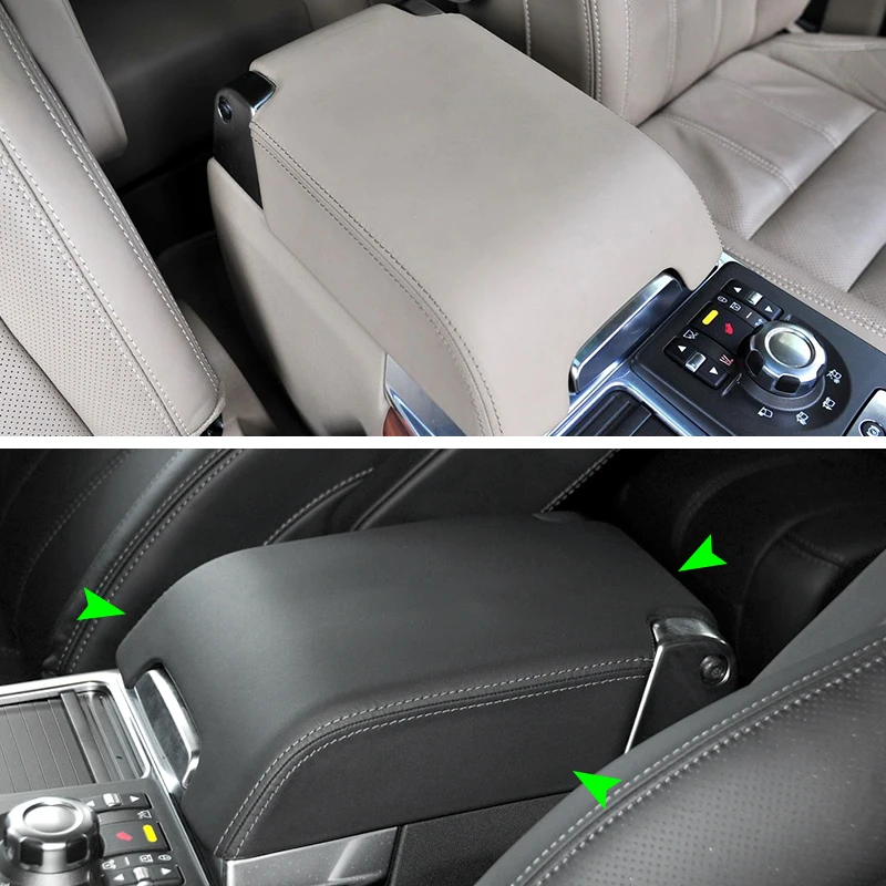 Car Microfiber Leather Interior Center Armrest Box Cover Sticker Trim For Land Rover Range Rover Sport 2006 - 2011 2012 2013