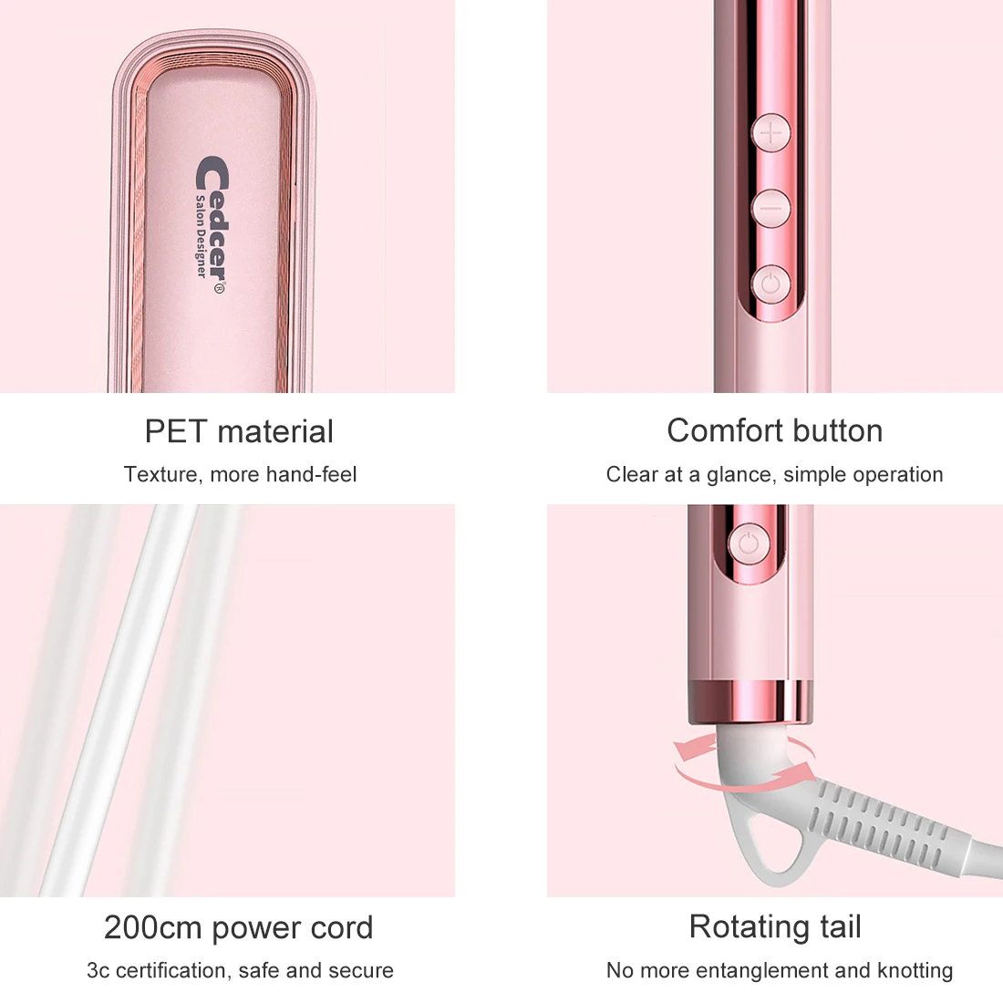 

Professional Hair Straightener Tourmaline Ceramic Hair Brush Comb Negative ion Curling Iron Hair Straighteners Comb Hair Curler