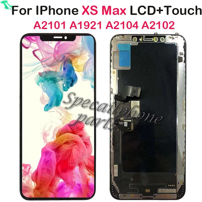 OLED 6,5 ''ЖК-дисплей для iPhone XS MAX/A2101 A1921 A2104 A2102 ЖК-дисплей с сенсорным экраном Запасные части для iPhone A2101 ЖК-дисплей