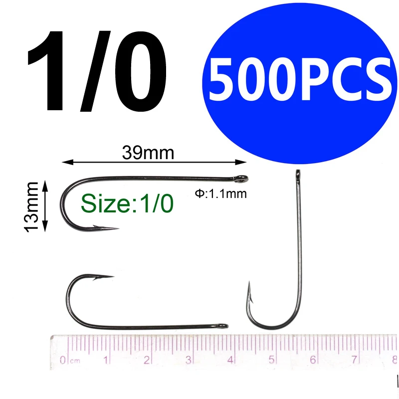 500pcs size 1l0 Bimoo 500 шт. рыболовные крючки с колючей спинкой Baitholder Aberdeen с длинным хвостовиком, рыболовные крючки, держатель для рыбной приманки, Размер 10, 9, 6, 4, 3, 2, 1, 2/0, 3/0 - Цвет: 500pcs size 1l0