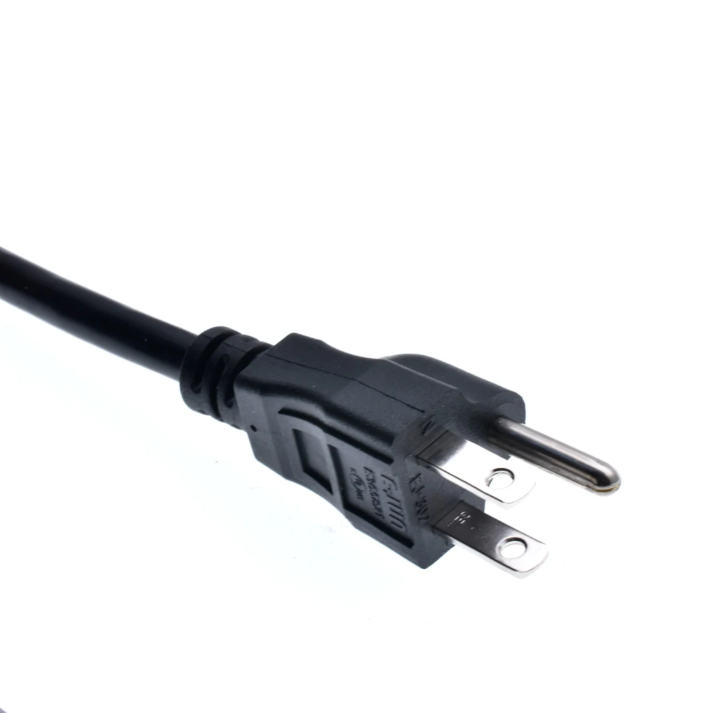 Сетевой шнур с тремя зубцами и 3 футов от NEMA 5-15P до IEC320 C15 18AWG 10 А 125 В черный |