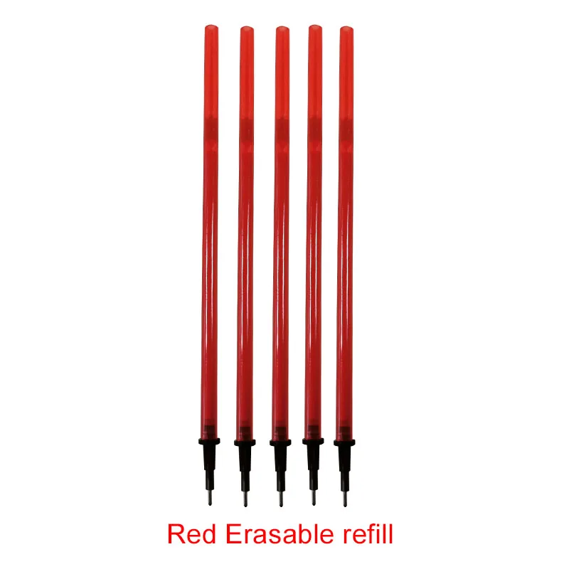 Red 200 pcs 200 шт 0,5 мм стержень сменный гелевый стержень со стираемыми чернилами синий и черный дополнительные канцелярские принадлежности для студентов офисные принадлежности оптом - Цвет: Red 200 pcs