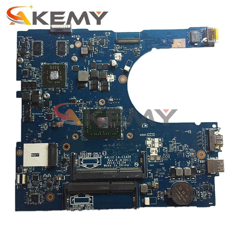 Akemy новый бренд для Dell Inspiron 5555 5455 5755 материнская плата A8-7410 Процессор R5 M335 2 Гб LA-C142P