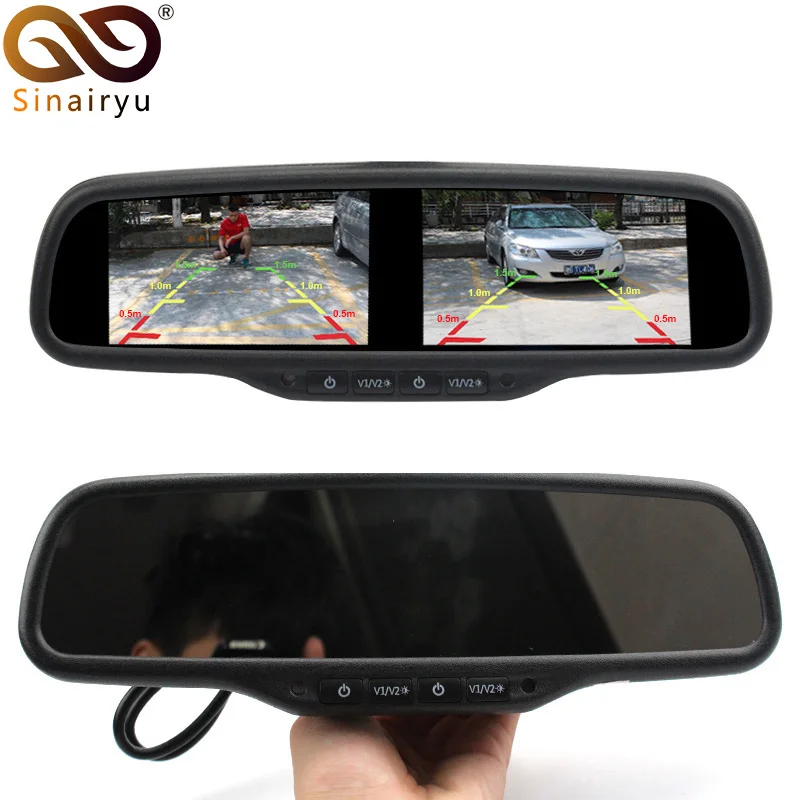 Greenyi 4 3 дюймов Двухъядерный Intel HD Экран дисплея монитор зеркала заднего вида