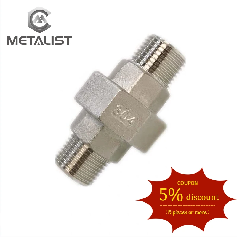 Металлическая DN15 Мужская и BSP-резьба SS304 соединительная муфта под напряжением