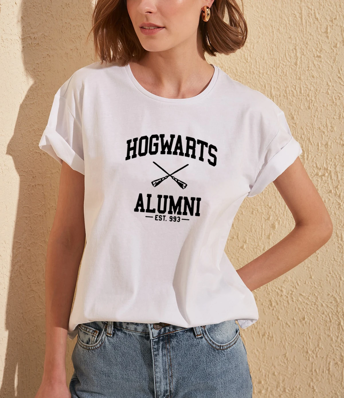 

Забавная футболка в стиле Хогвартс, алюминий, Женская хлопковая Футболка в стиле Харадзюку, Женская свободная футболка с рукавом «гнили», Ж...