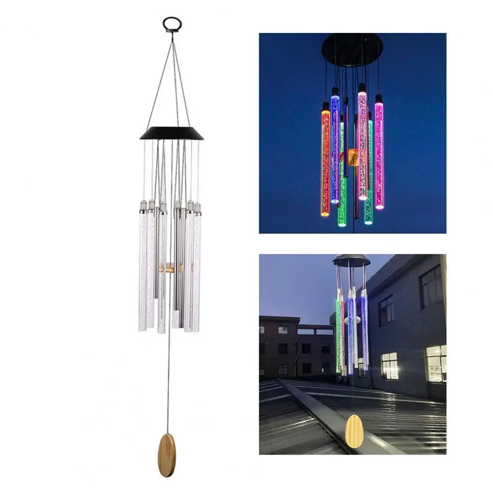 

Multicolor Good LED Hanging Wind Bell Decorations Portable LED Wind Bell Not Dazzling for Yard