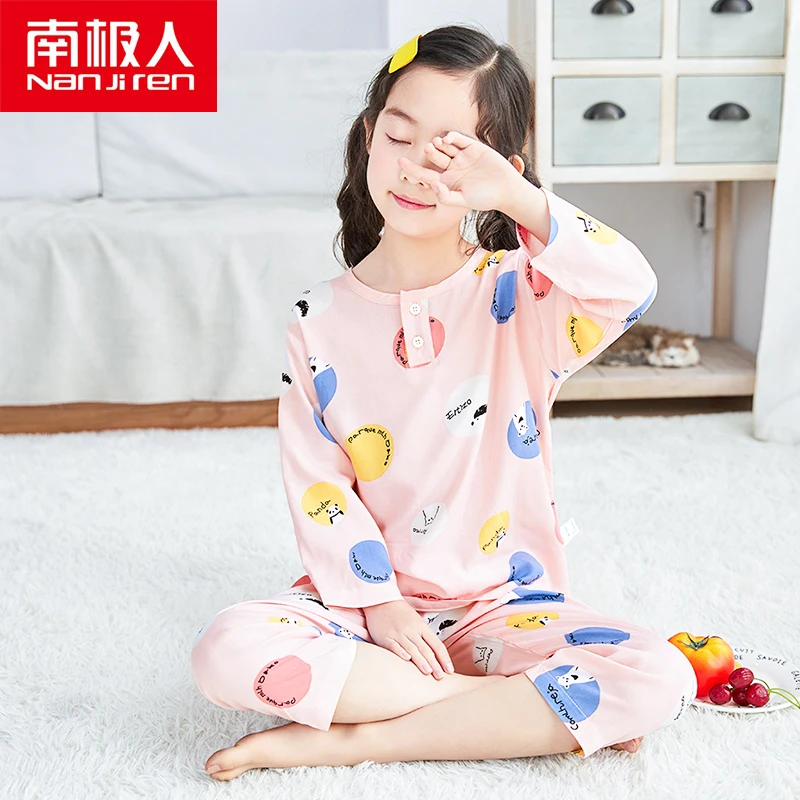NANJIREN/детский пижамный комплект одежды для сна девочек одежда розовый малышей
