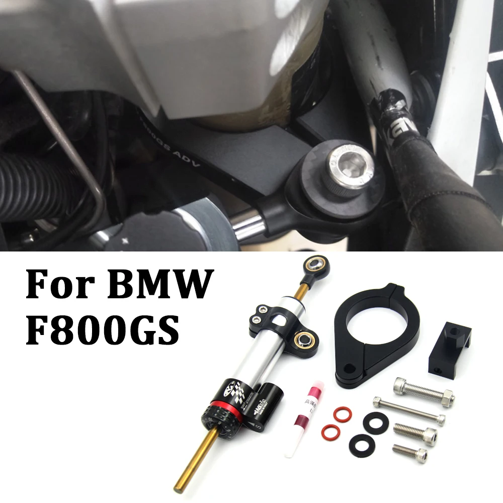 

F800GS Motorcycle CNC Damper Steering StabilizerLinear Reversed Safety Control+Bracket For BMW F800GS/ADV F800 GS F 800 GS ADV