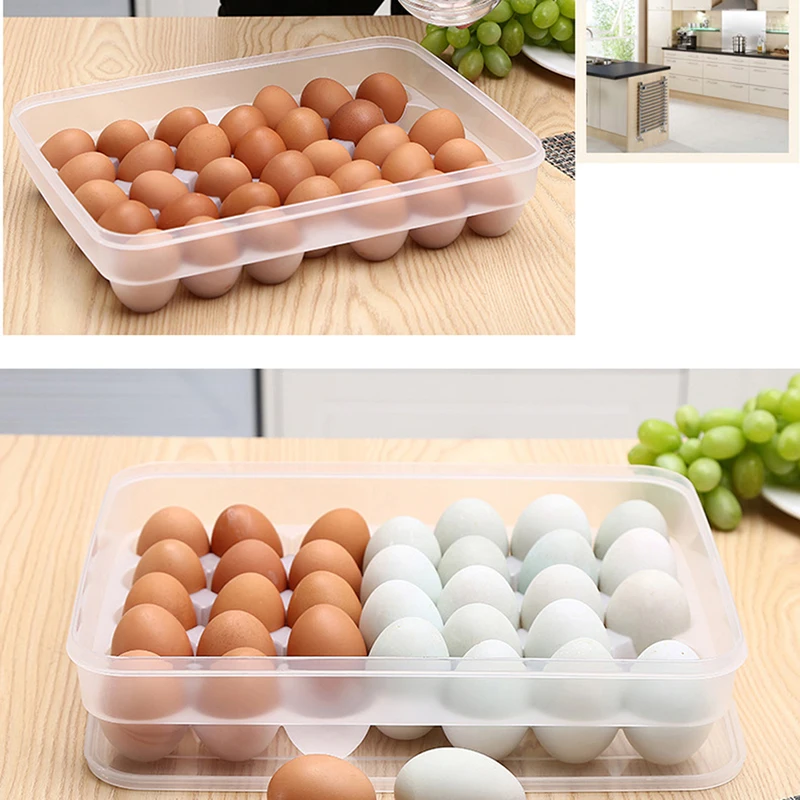 34 отделения креативная пластиковая коробка для яиц кухонная хранения держатель