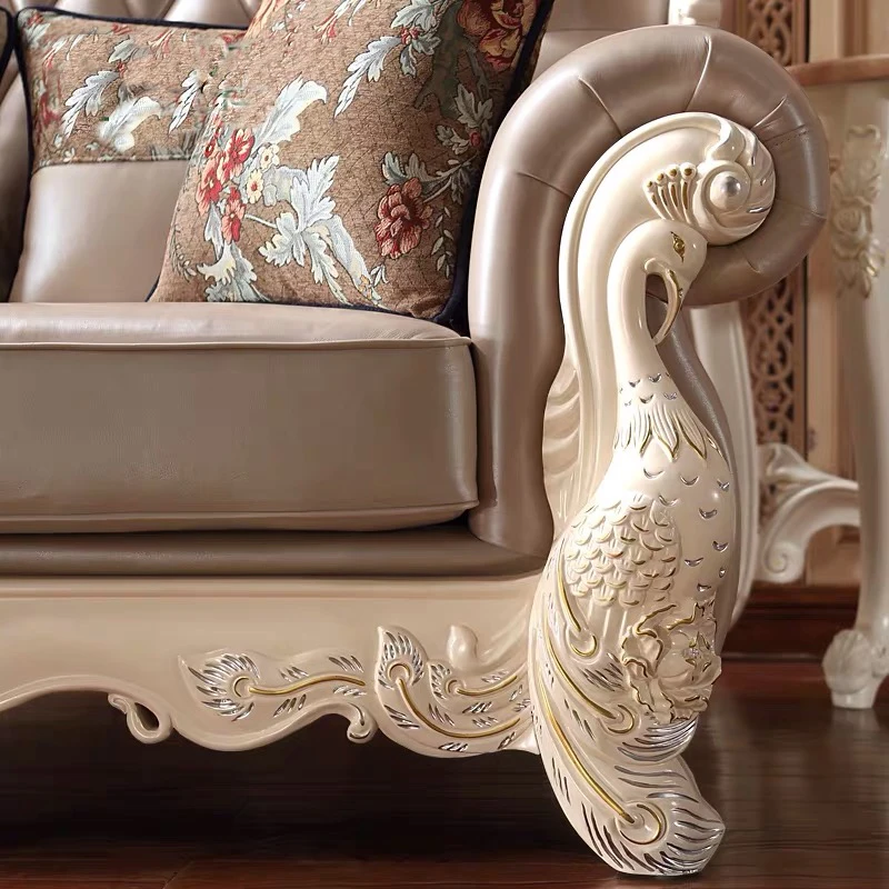 Роскошный диван из натуральной кожи в европейском стиле для гостиной 1 + 2 3 Китая |