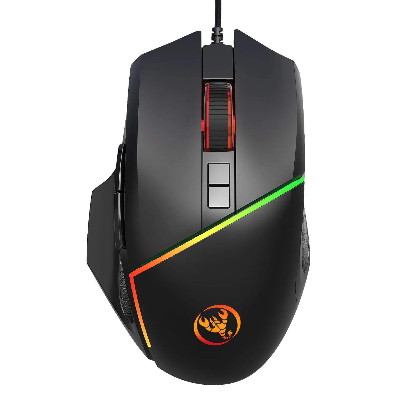 Игровая проводная мышь HXSJ A876 Регулируемая оптическая эргономичная игровая с