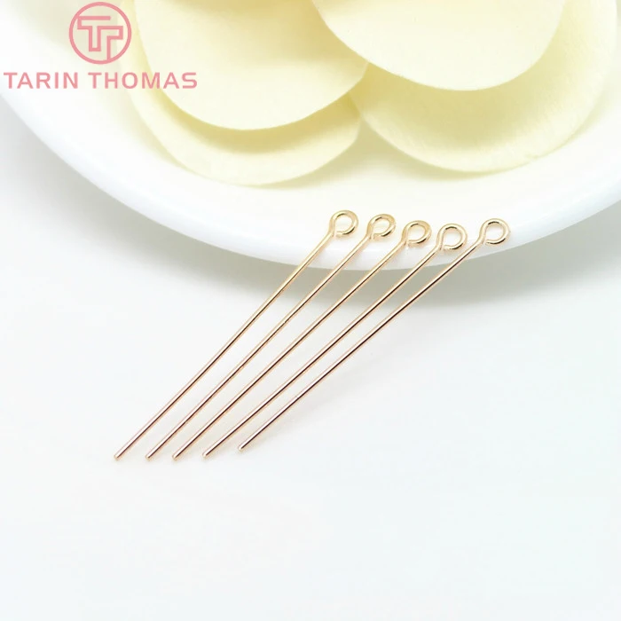 Латунные булавки с петлями сделай сам 50 шт. 20 мм 25 30 40 45 24 к цвета шампанского