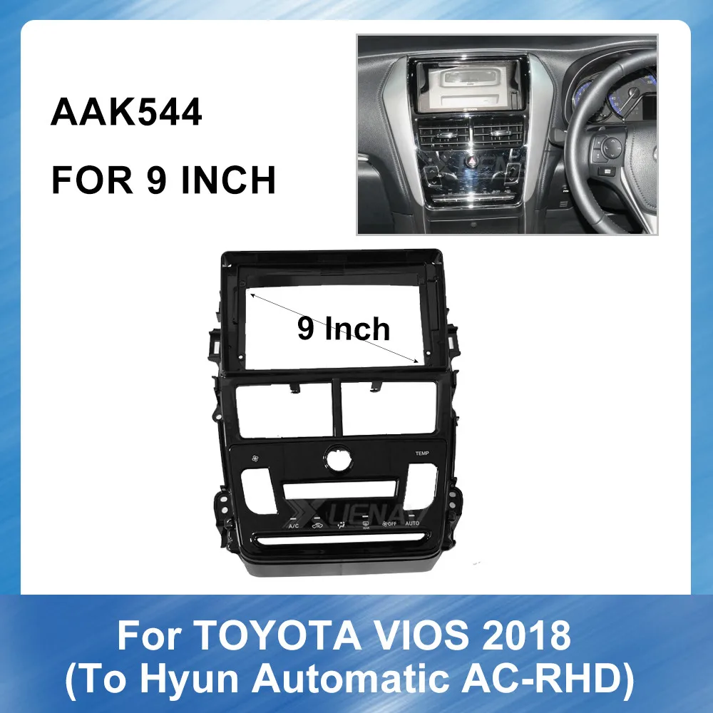 

Рамка для автомобильного DVD-плеера для Toyota Vios-Hyun, автоматический переменный ток-правый пептид 2018, панель приборной панели, установочный комп...