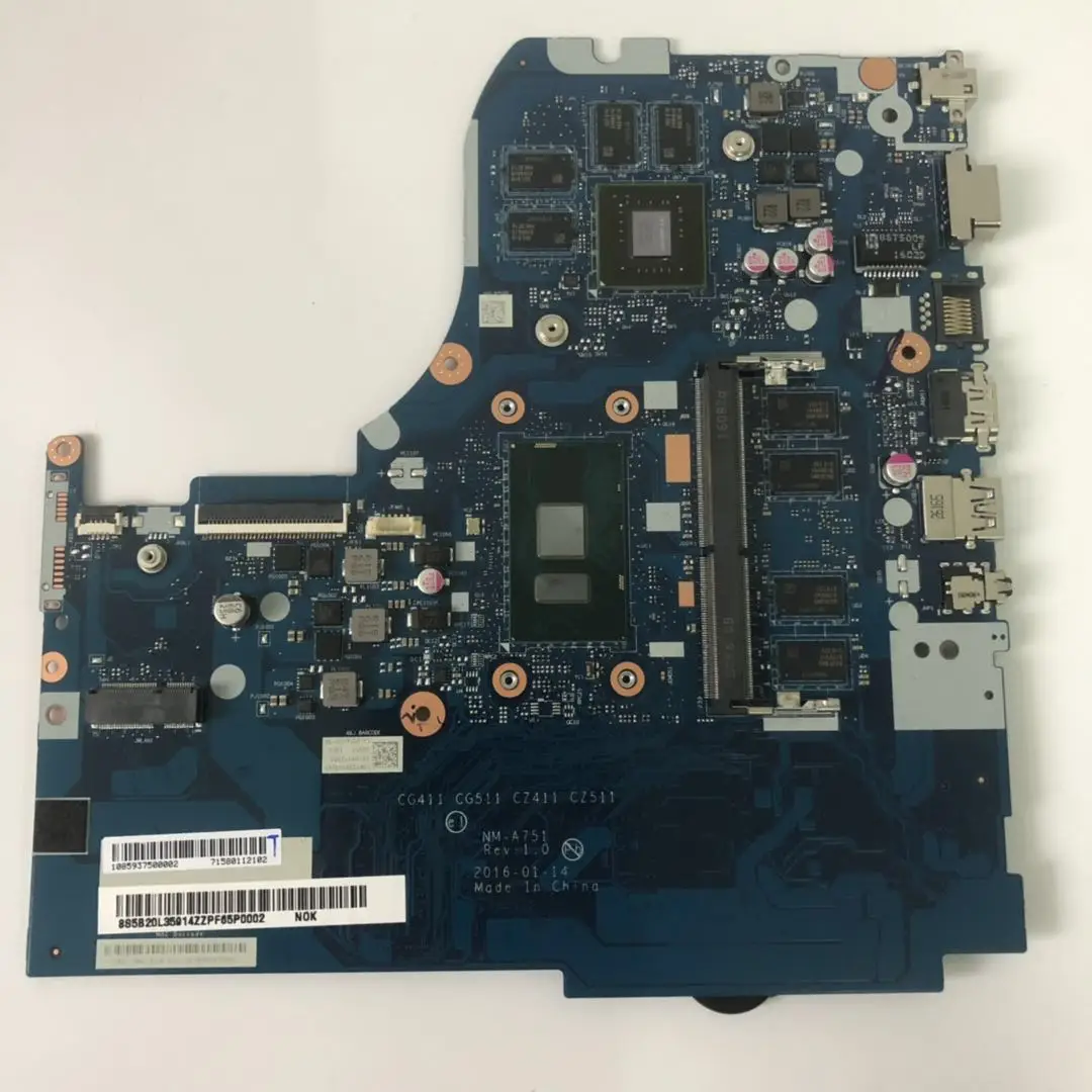 Для 510 15ISK ноутбук материнская плата I5 6200U VGA(2G) номер NM A751 FRU 5B20L37529 5B20L37515 5B20L37509
