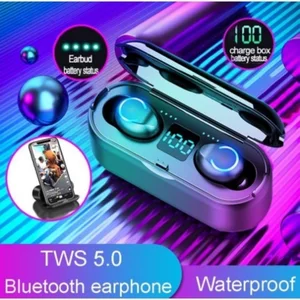 original amoi f9 tws bluetooth earphones ipx7 sport 9d wireless headphones display earbuds mic headset for iphone xiaomi huawei free global shipping
