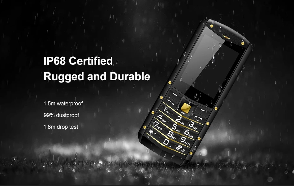 AGM M2 2," прочный телефон две sim-карты задний 0.3MP Открытый Телефон IP68 водонепроницаемый противоударный фонарь-прожектор 1970mAh