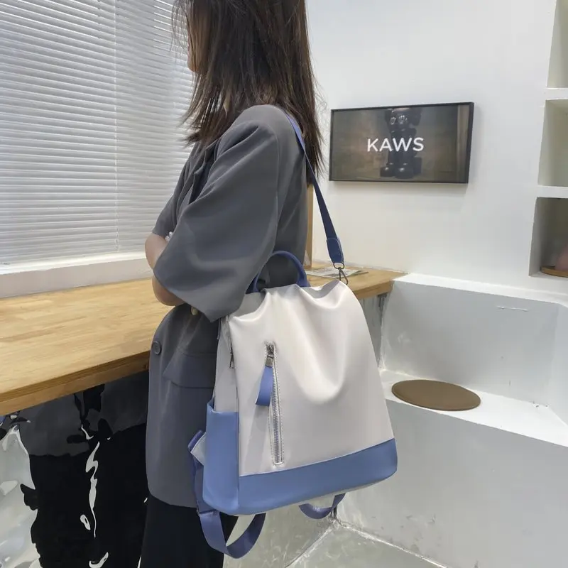 

2021 New Ladies Backpack Handbag Purse Lipstick Bag PU Casual All Match Tote Bag Trendy Travel Bag