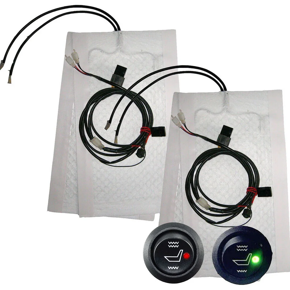 4 шт. углеродное волокно Универсальный автомобильный подогреватель сиденья