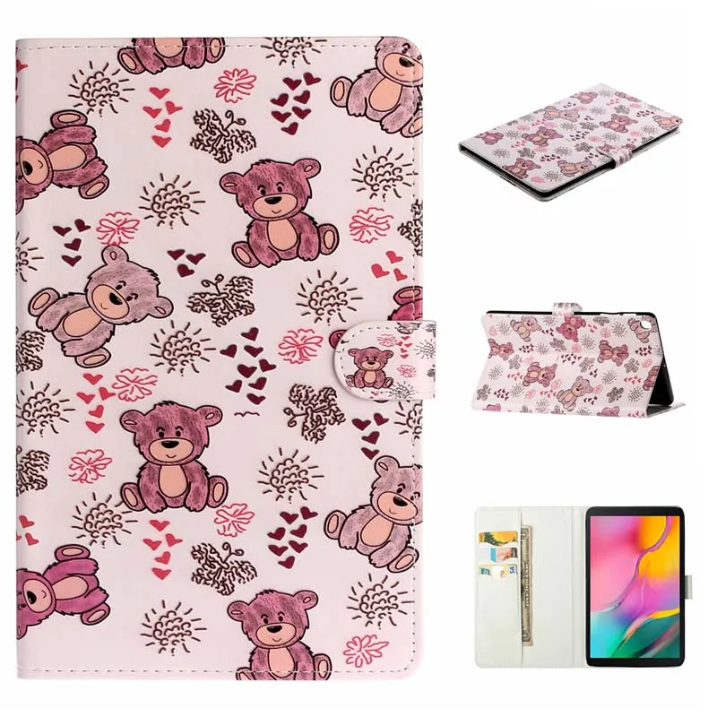 CASE Кожаный чехол для Samsung Galaxy Tab A 10,1 SM-T510 T515 Coque для Galaxy Tab A 10,1 T510 T515 крышка Capa+ пленка+ ручка - Цвет: CASE