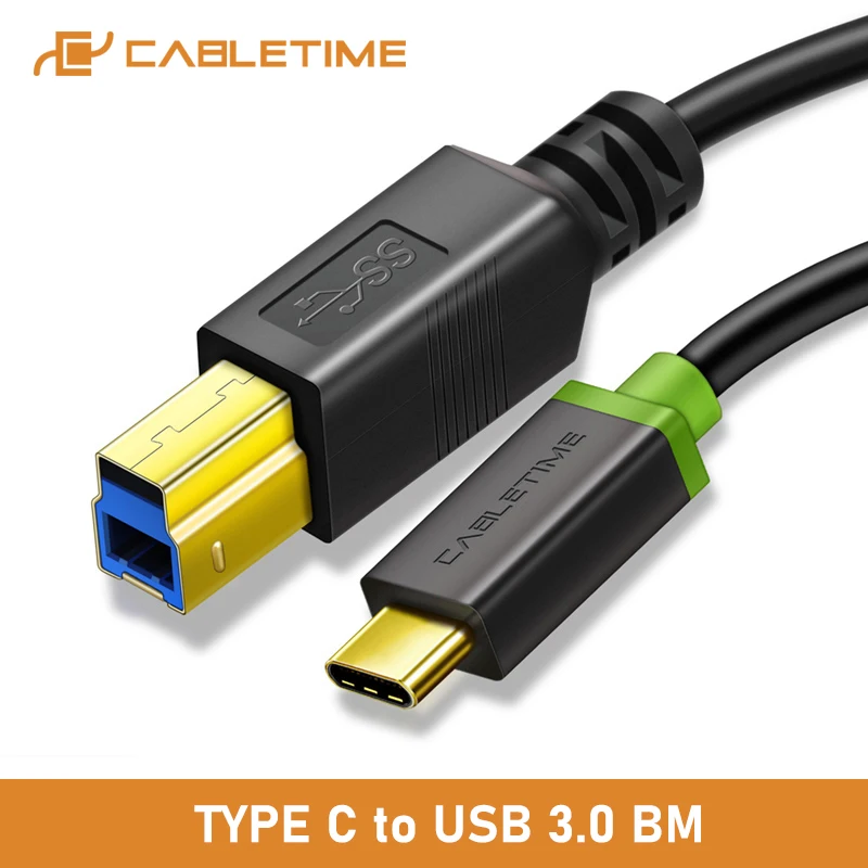 CABLETIME Type C к USB 3 0 BM кабель для принтера 5 Гбит/с высокоскоростной USB3.0 сканера