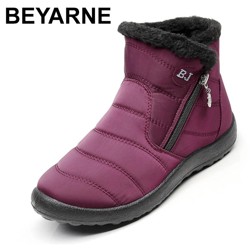 

BEYARNEWinter boots 2019 for women Snow boots with plush interior Women boots waterproof plus size Winter boots for women ankle