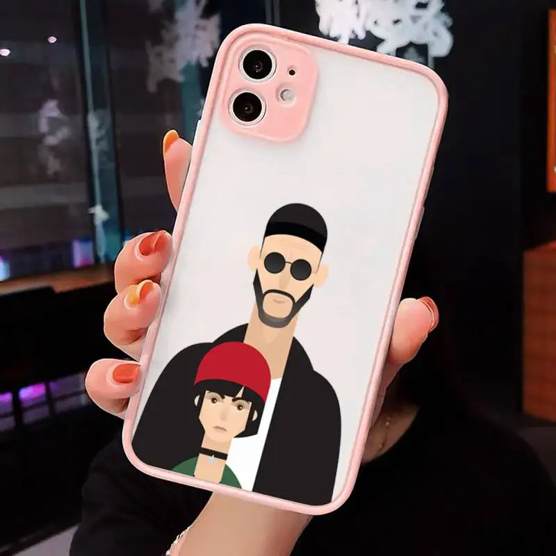 

Leon Phone Cases Matte transparent For Pink iPhone 12 Mini 11 Pro XR XS Max 7 8 Plus X Back Cover